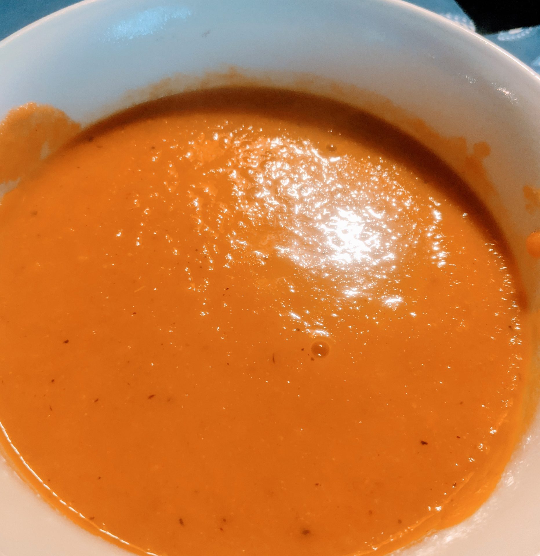 Some super delicious blended carrot soup